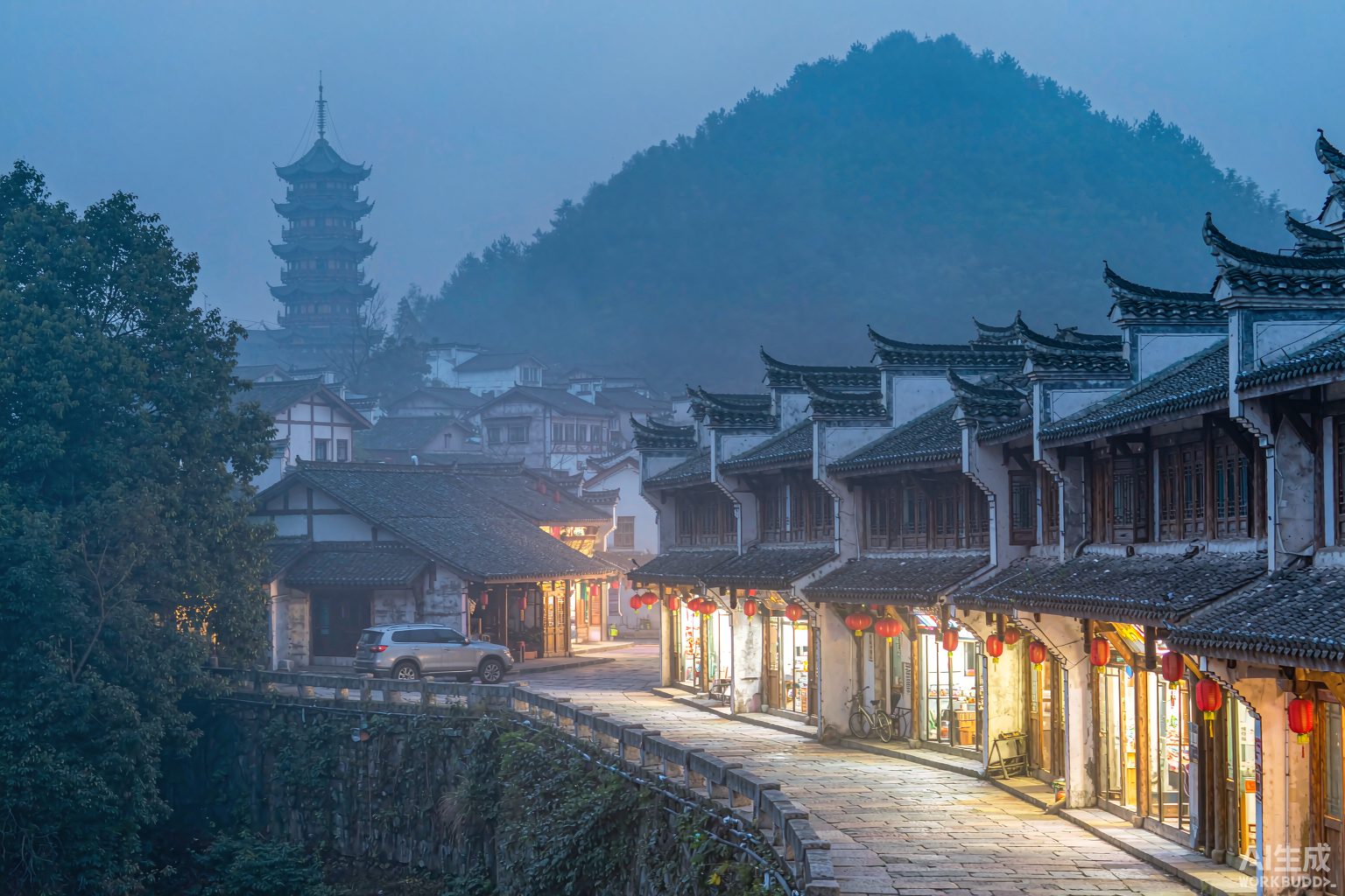 葛仙村唐风街区夜景（示意图）